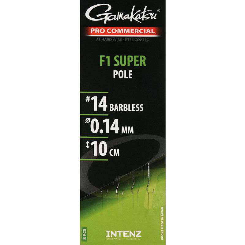 Gamakatsu Pro Commercial F1 Super Pole Barbless Ready Rigs 10cm